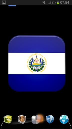 Bigger El Salvador Bandera Lwp 3d For Android Screenshot