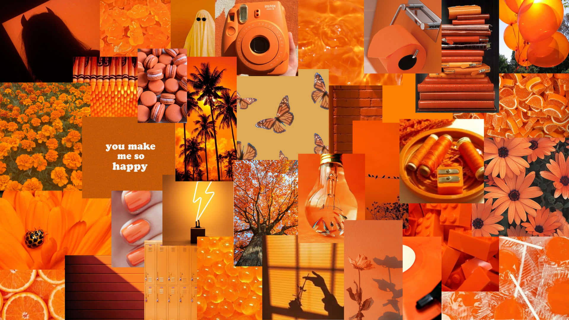 Add A Vibrant Touch To Your Desktop With Lively Orange Wallpaper