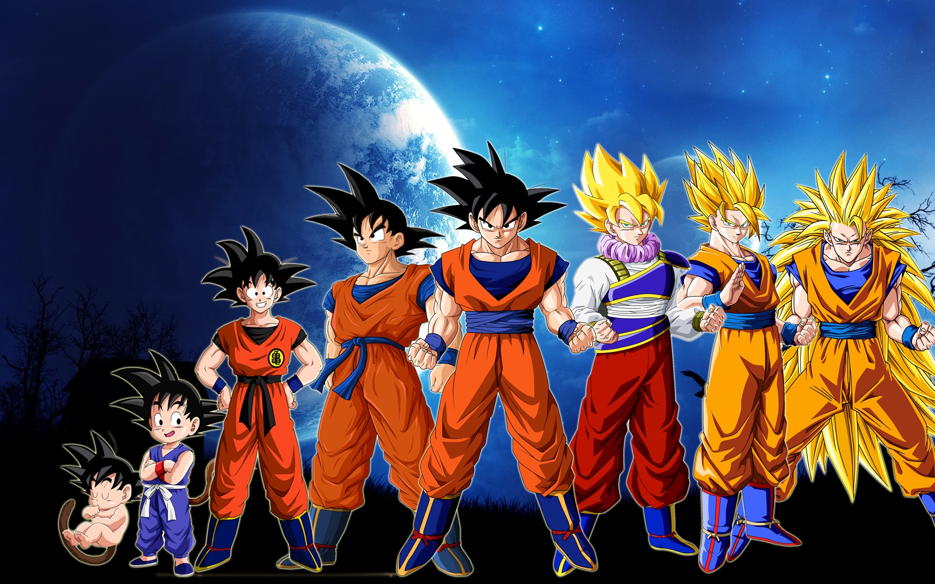 Dragonball Z Goku Evolution HD Wallpaper Of Anime