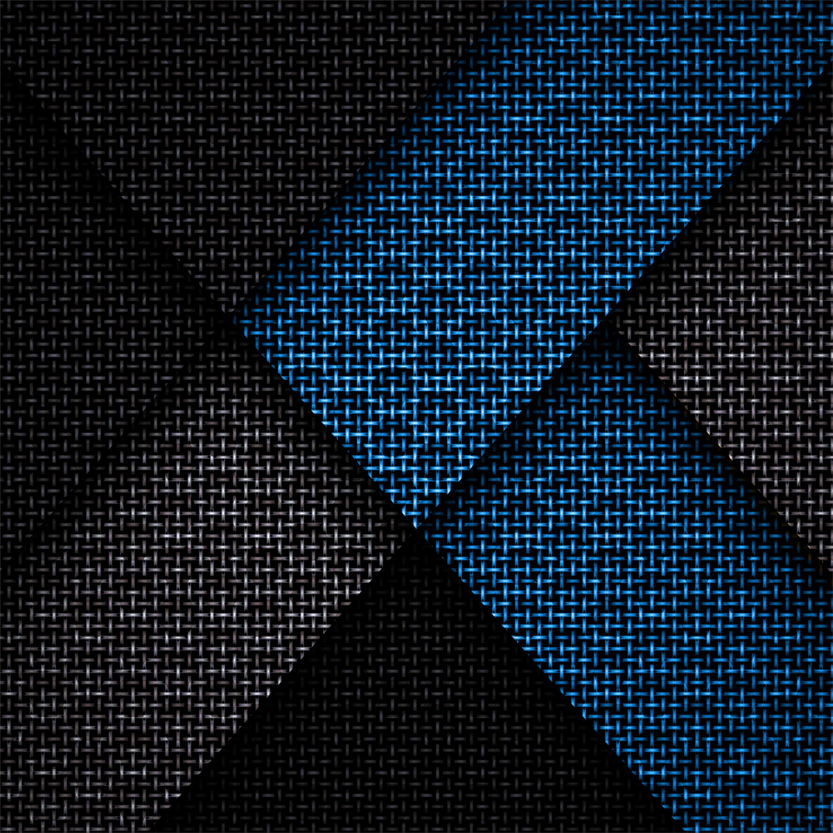 Abstract blue and black carbon fiber background with a textured geometric pattern