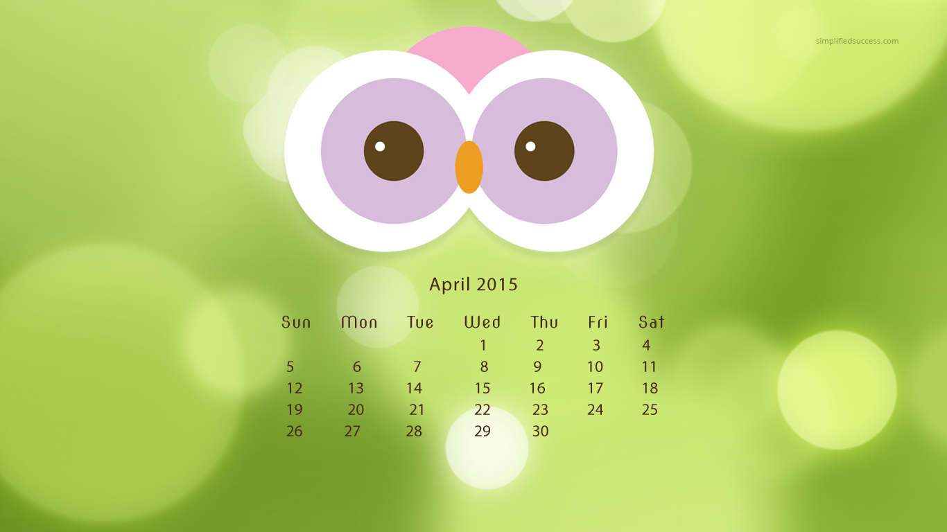 April Calendar Wallpaper HD Happy Holidays