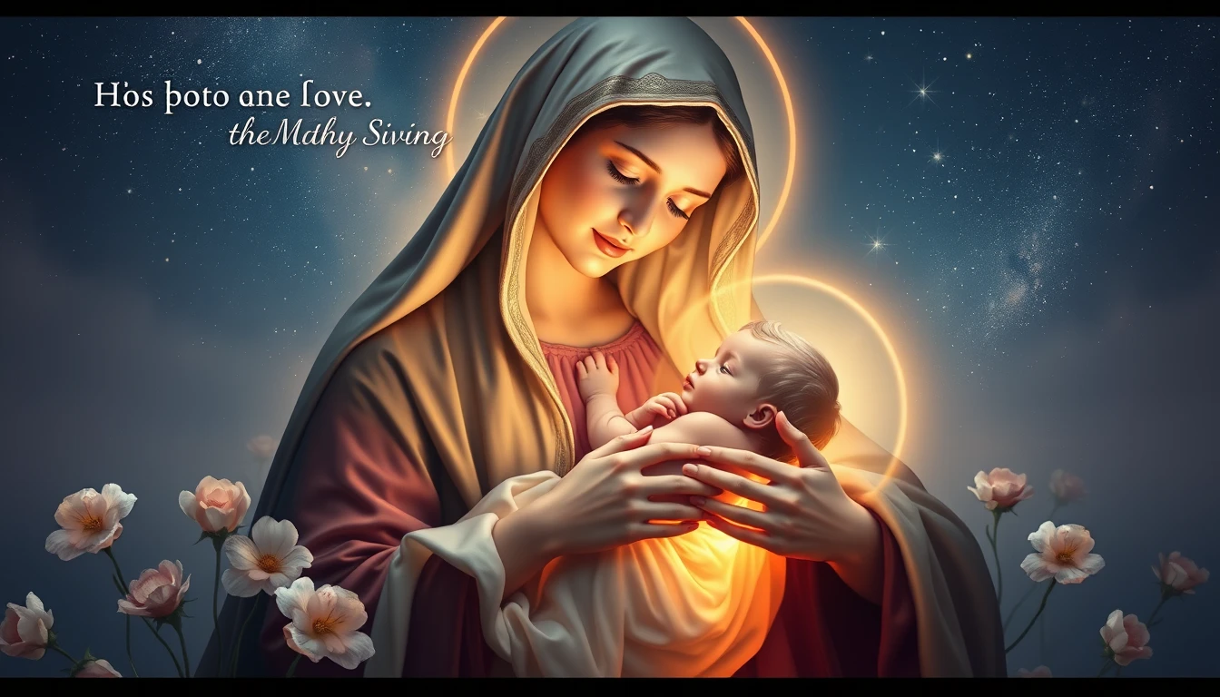 Mother Mary With Baby Jesus Wallpaper