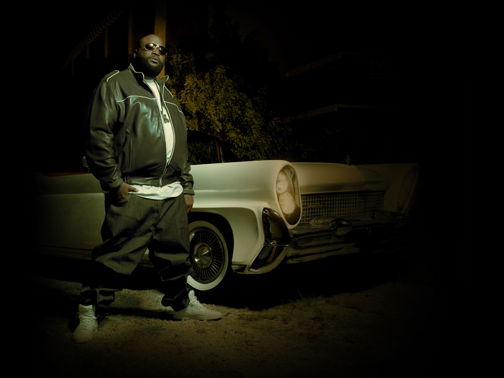Rick Ross With Lowrider Rap Wallpaper