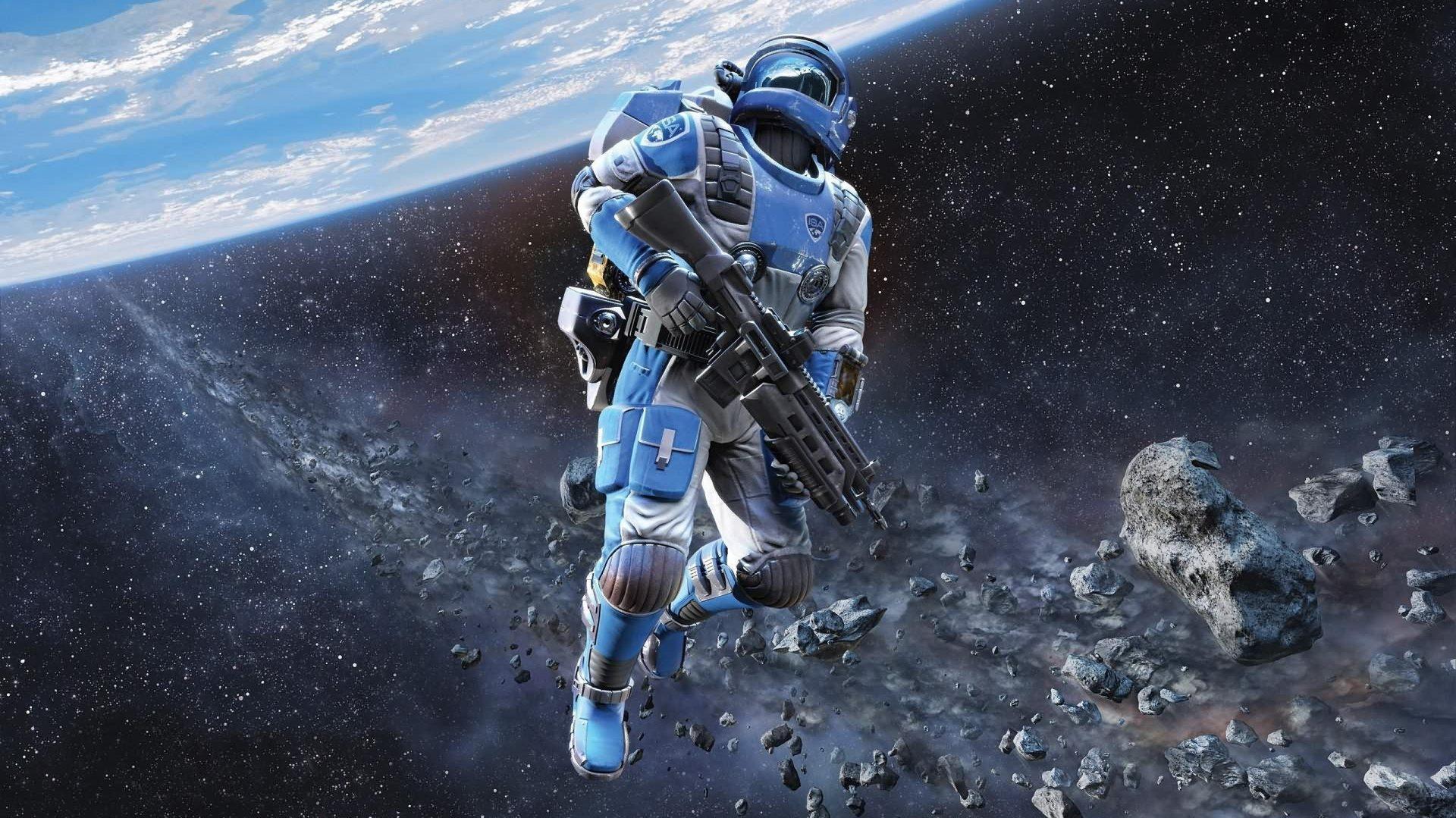Cosmic Soldier Asteroid Earth HD Wallpaper Pling Artwork