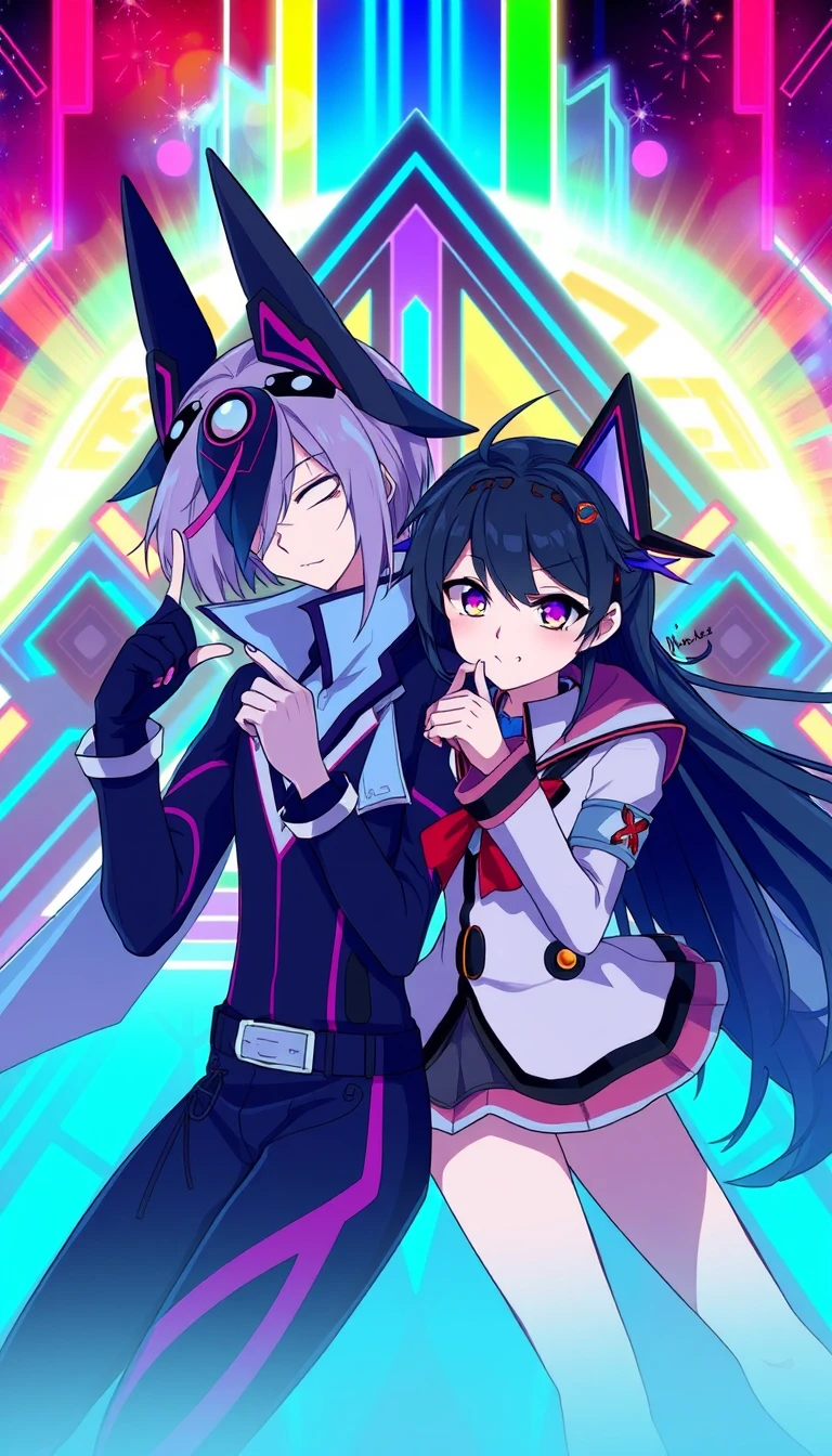 Zero Two And Hiro Phone Wallpaper