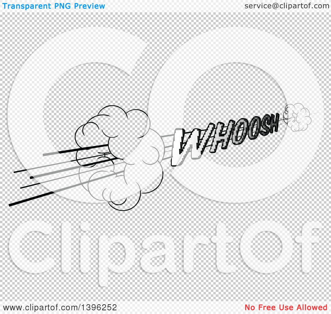 Clipart Of A Retro Black And White Pop Art Ic Styled Whoosh