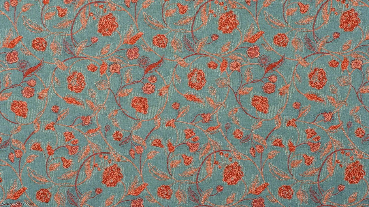 Pattern Flower Red Blue Background Patterns Wallpaper