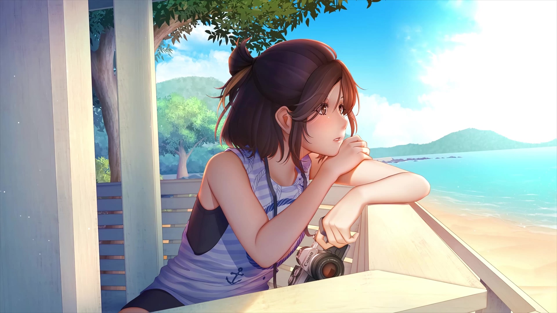 Anime Girl In Bikini Live Wallpaper