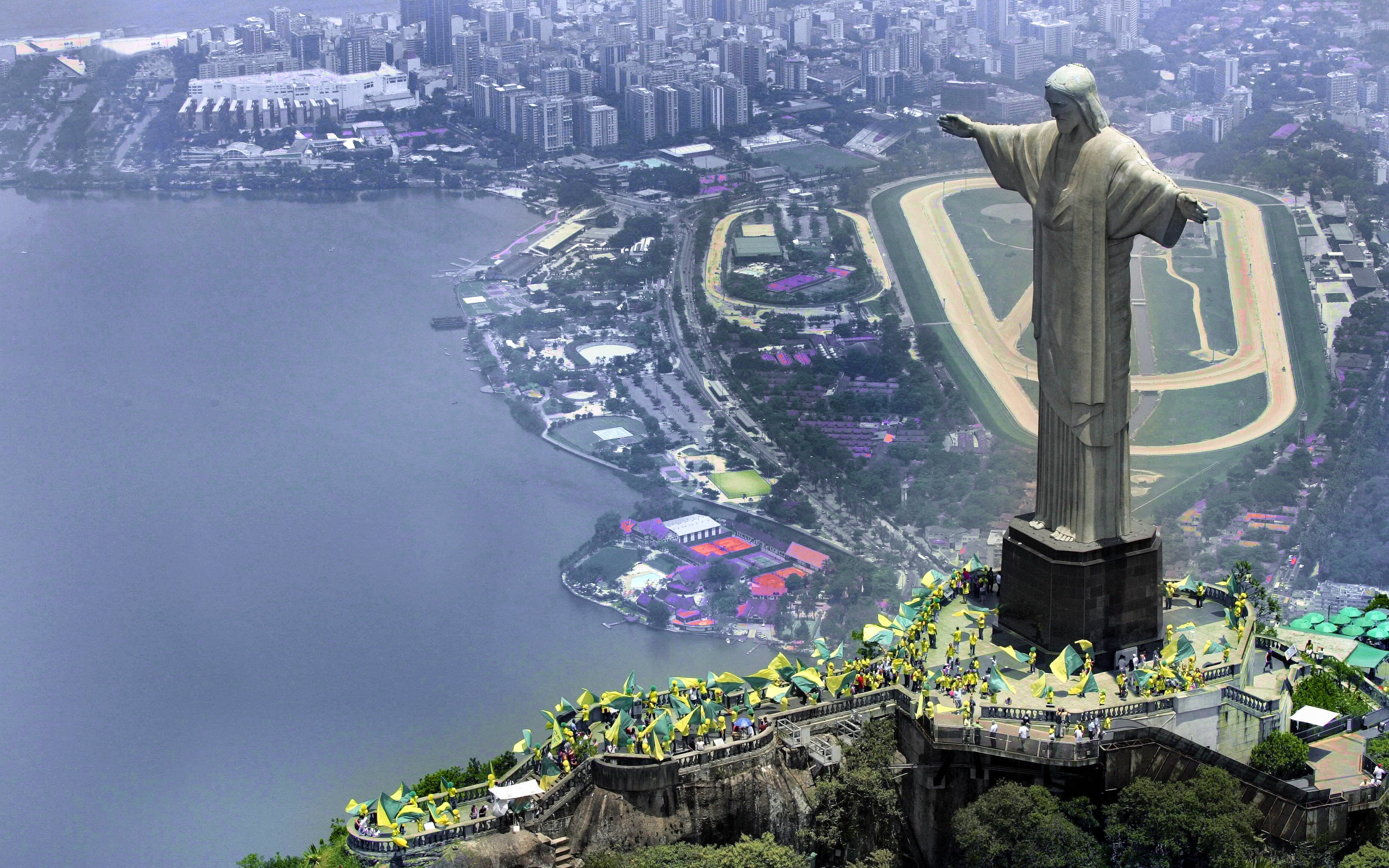 Religious Christ The Redeemer Redemptor City Horizon Rio Prayer Statue