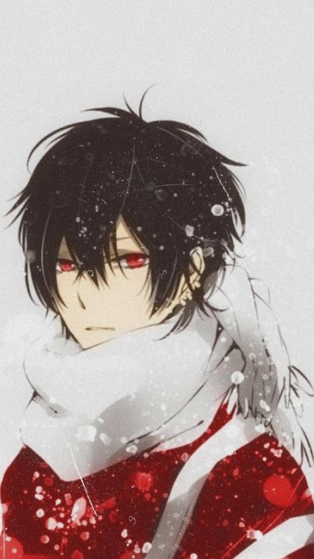 Download Aesthetic Anime Boy Winter Scarf Wallpaper