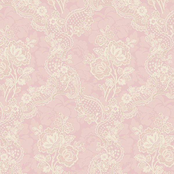 Pink Lace Floral Fairwinds Studio Wallpaper