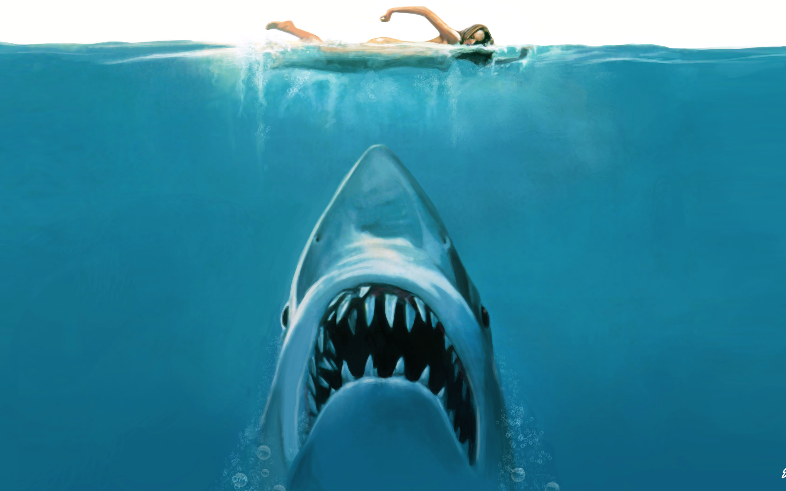 Jaws Movie Concept Wallpaper HD