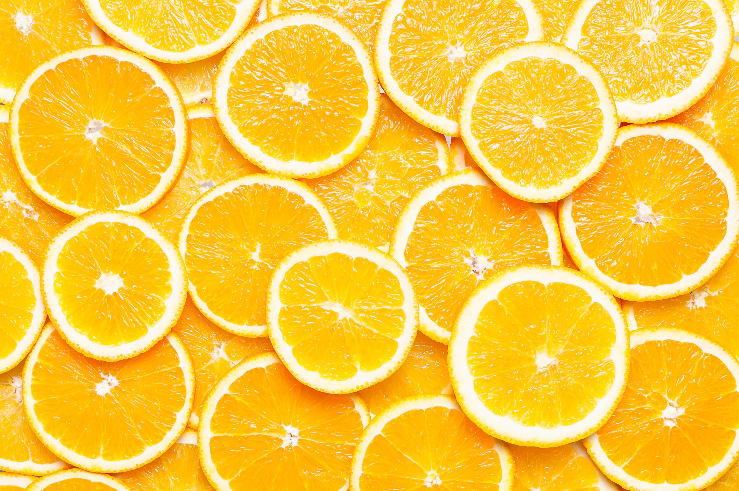 Vibrant orange slices background