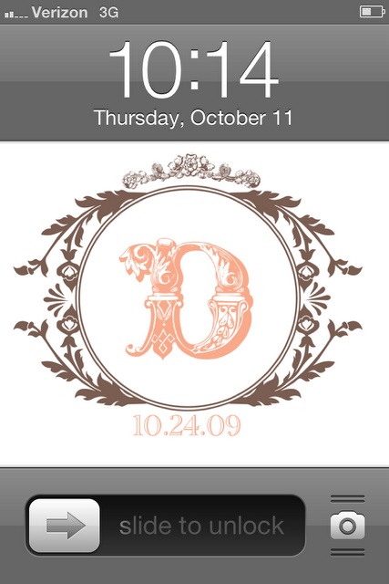 Customized Vintage Letter Monogram For Your iPhone Wallpaper