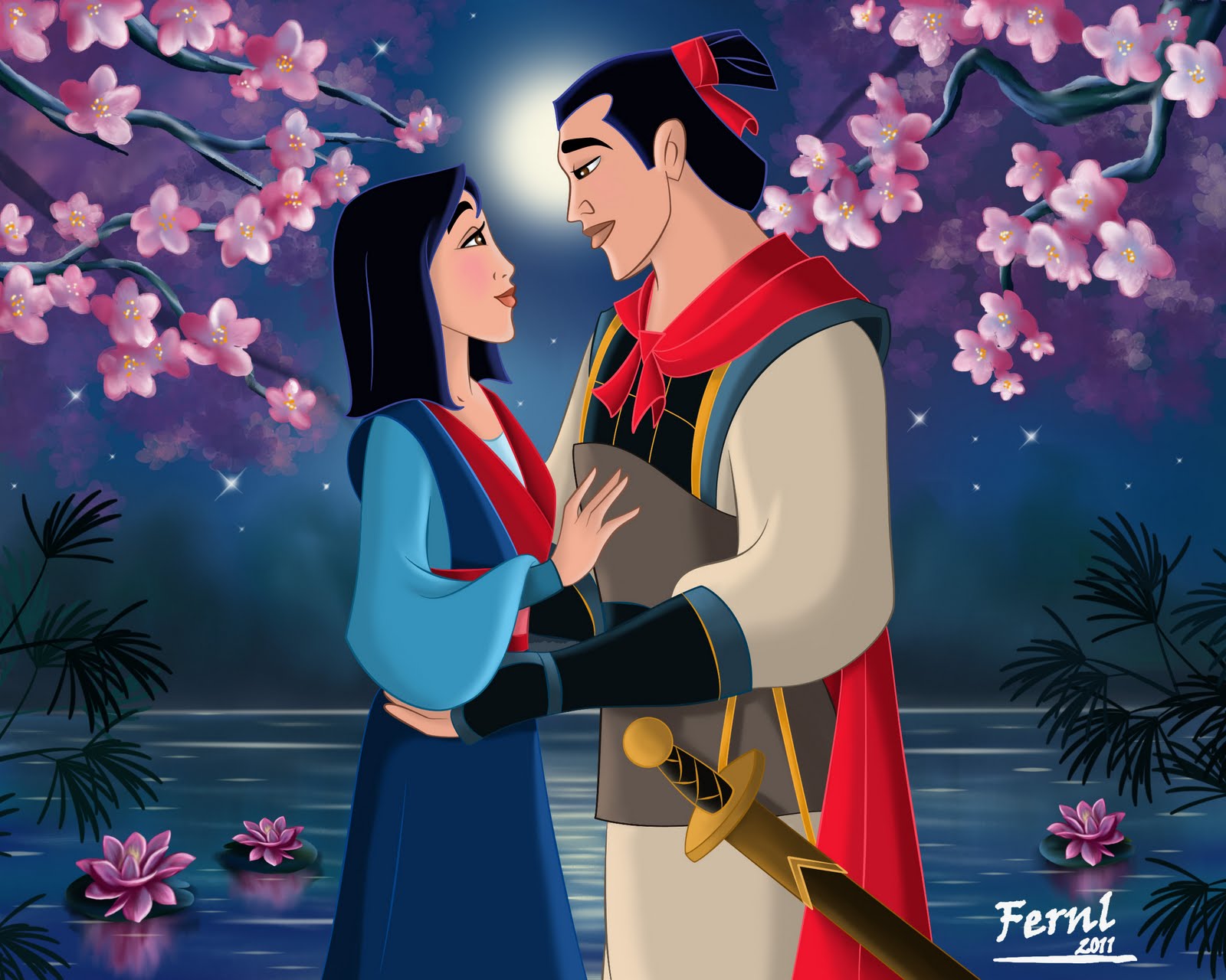 Mulan And Shang Family HD Wallpaper Background Image