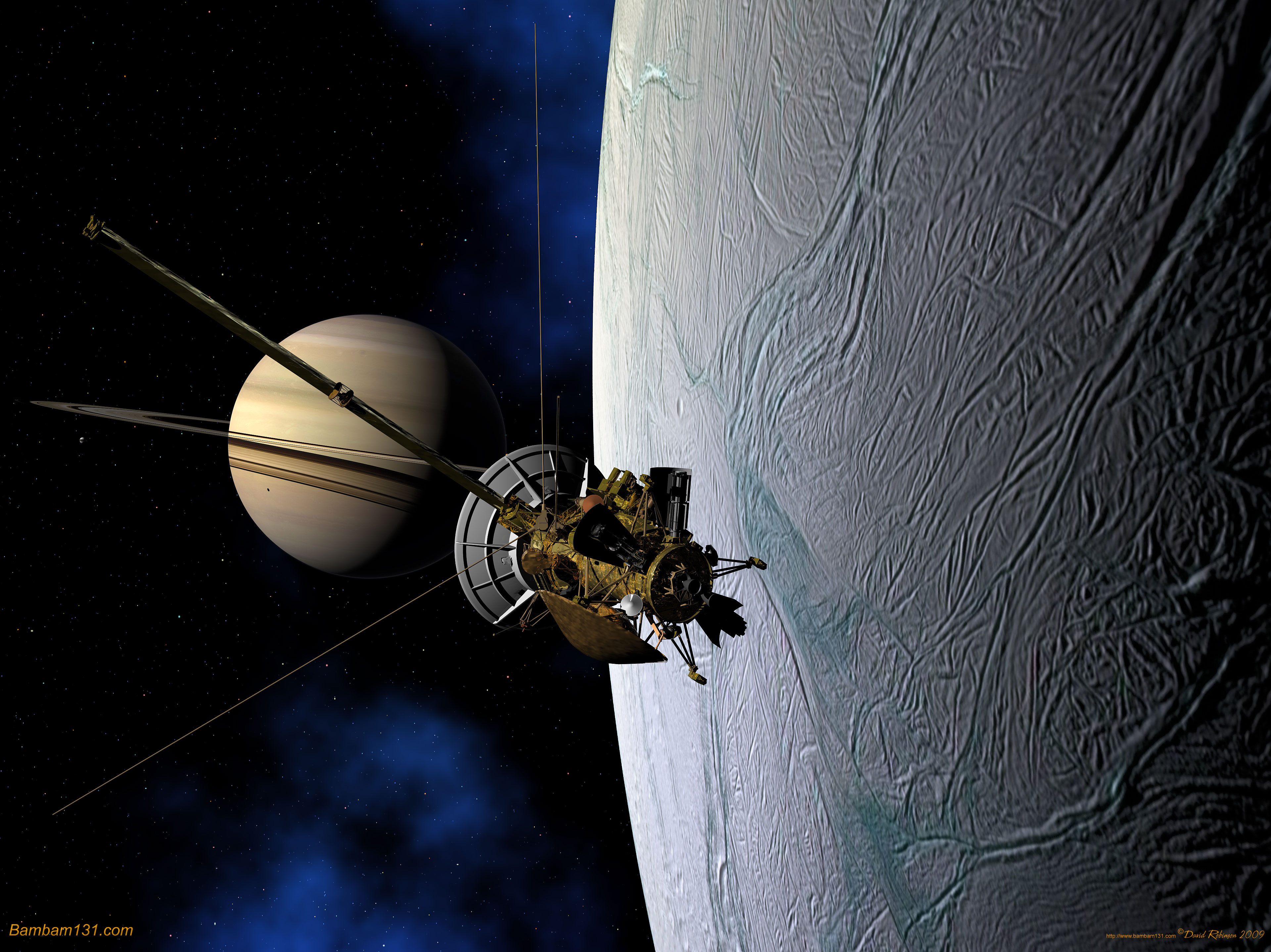 Cassini Passing Enceladus The Spacecraft Saturn S Moon
