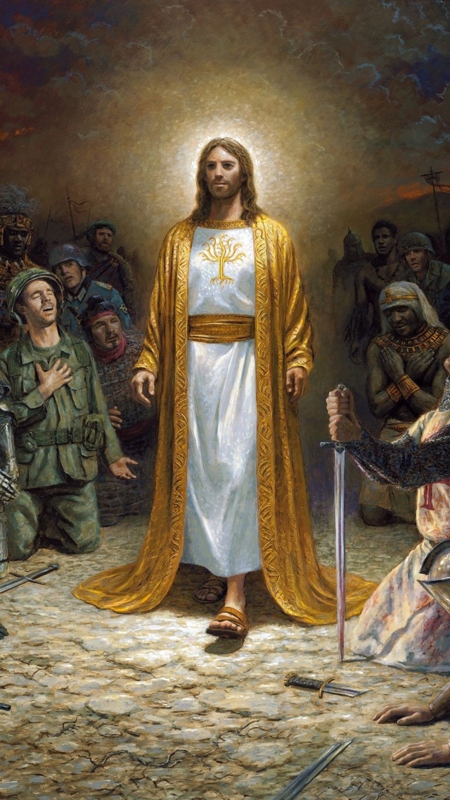 Jesus iPhone Wallpaper In Robe