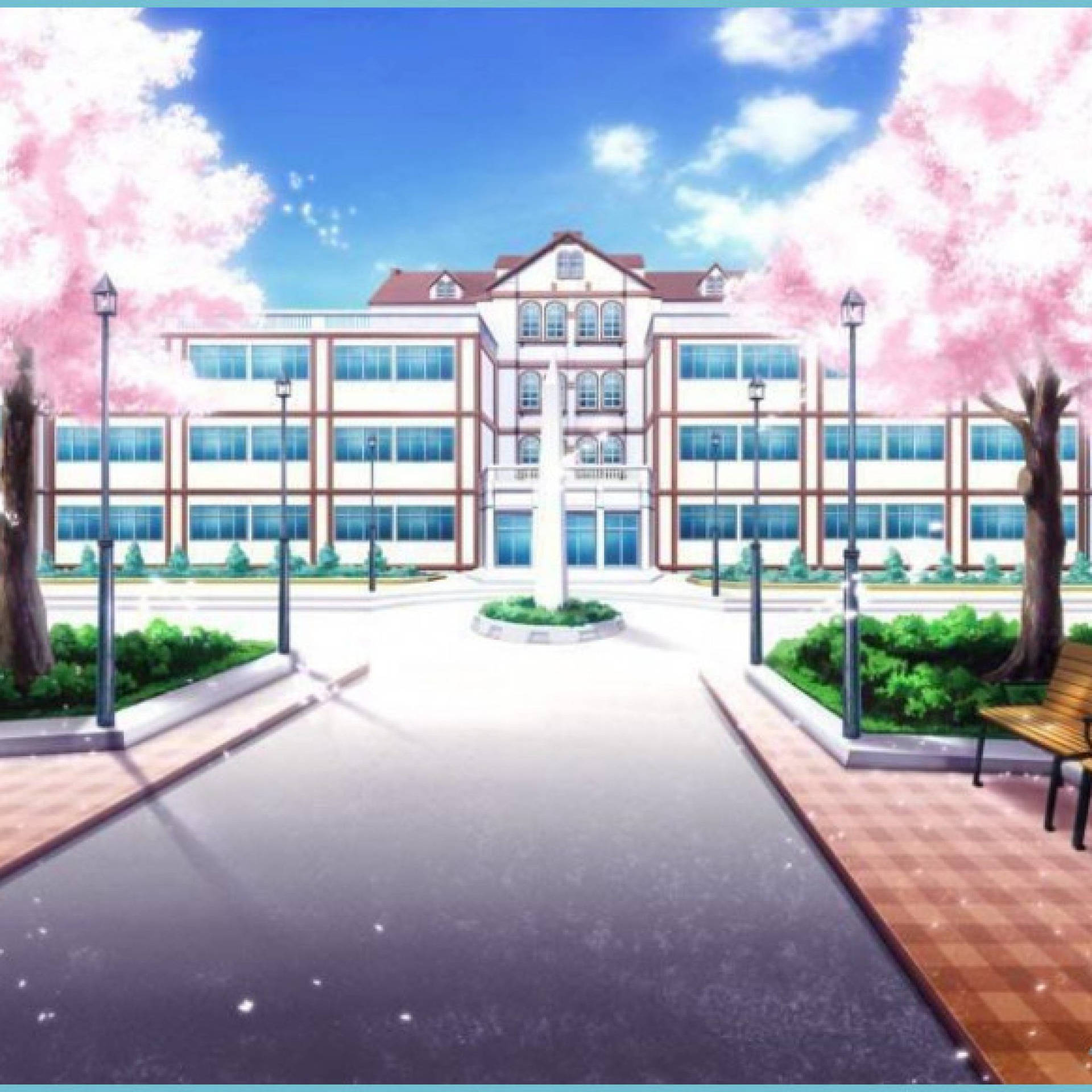 Anime School Scenery Wallpaper
