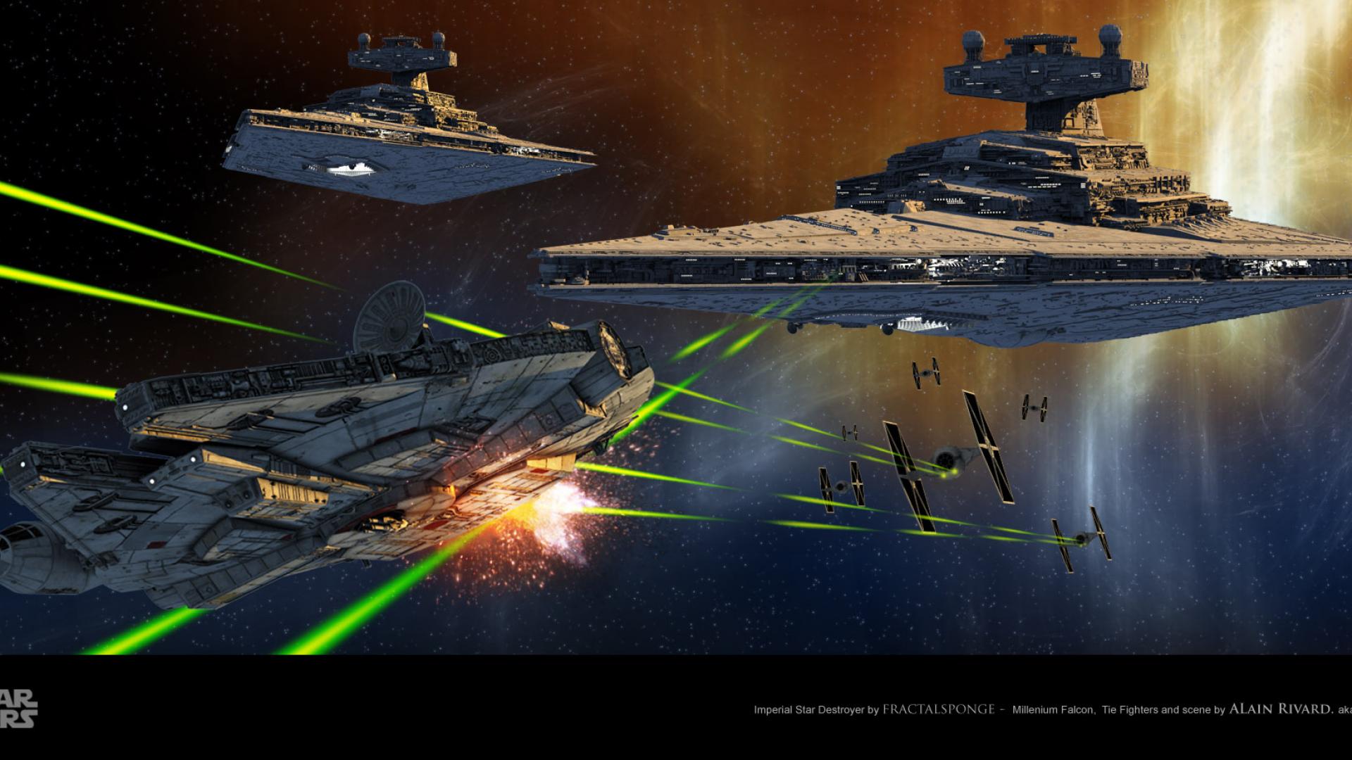 Millennium Falcon Star Destroyer Wars Wallpaper Hq