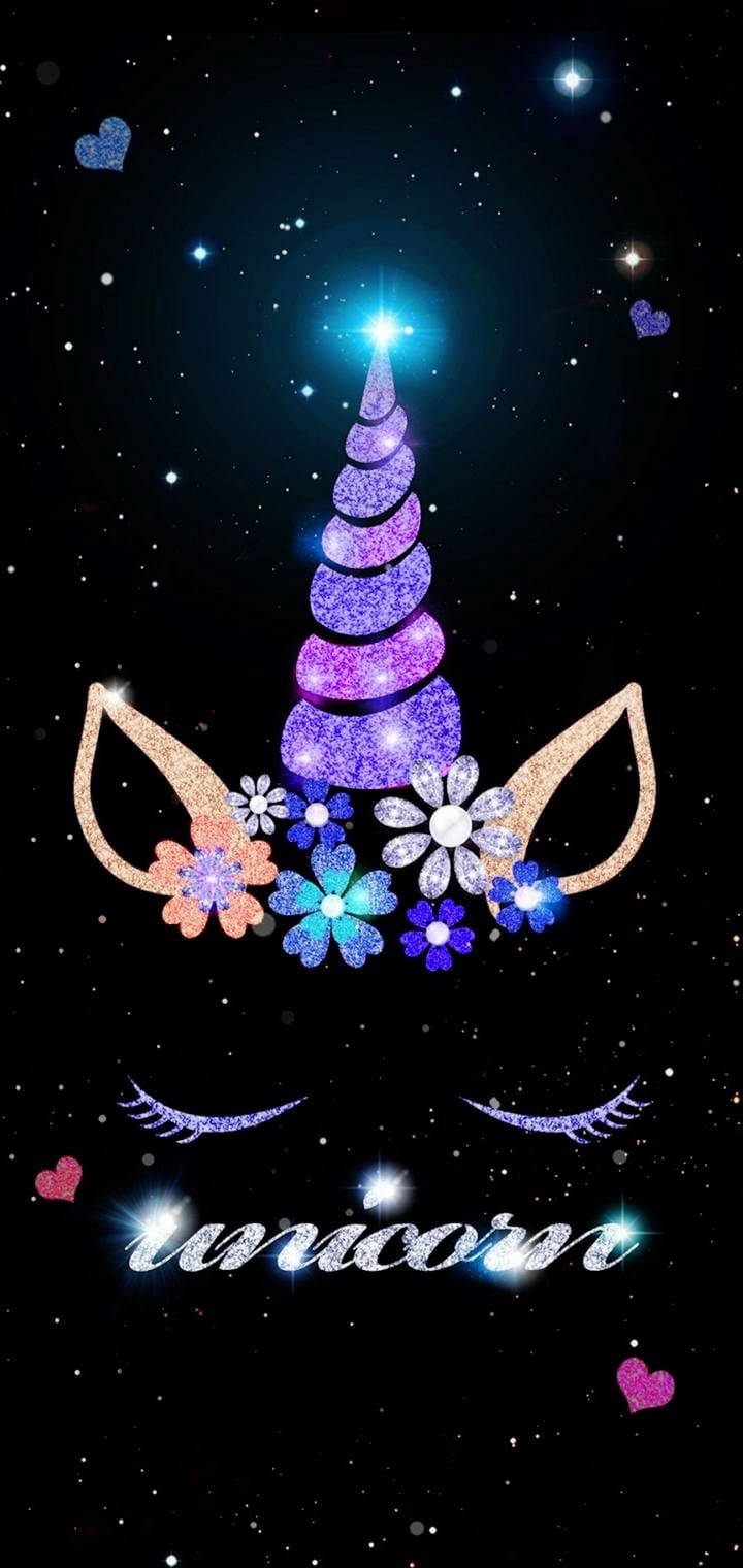 Colorful Flowers Glitter And Unicorns 87dc17su0re4lnud Wallpaper