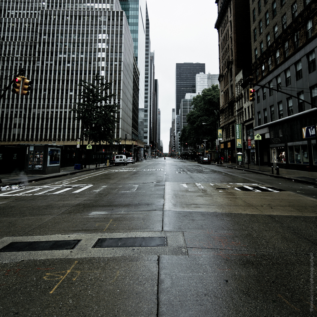 Empty New York City Street HD Wallpaper Background Image