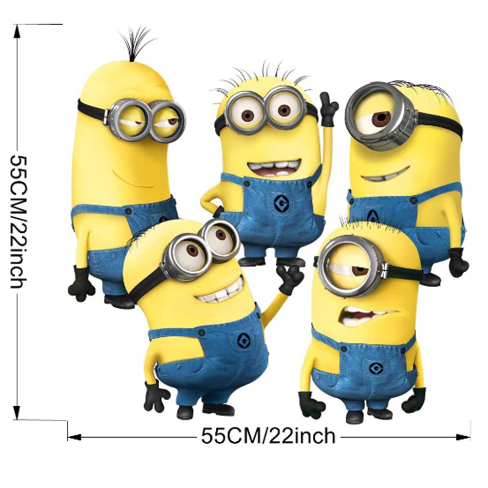 Yellow Cartoon Characters Wall Stickers For Children Room Home