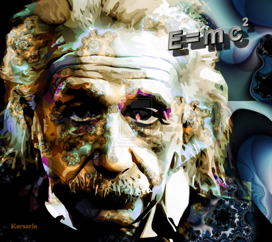 Albert Einstein Smoking Colors Wallpaper By