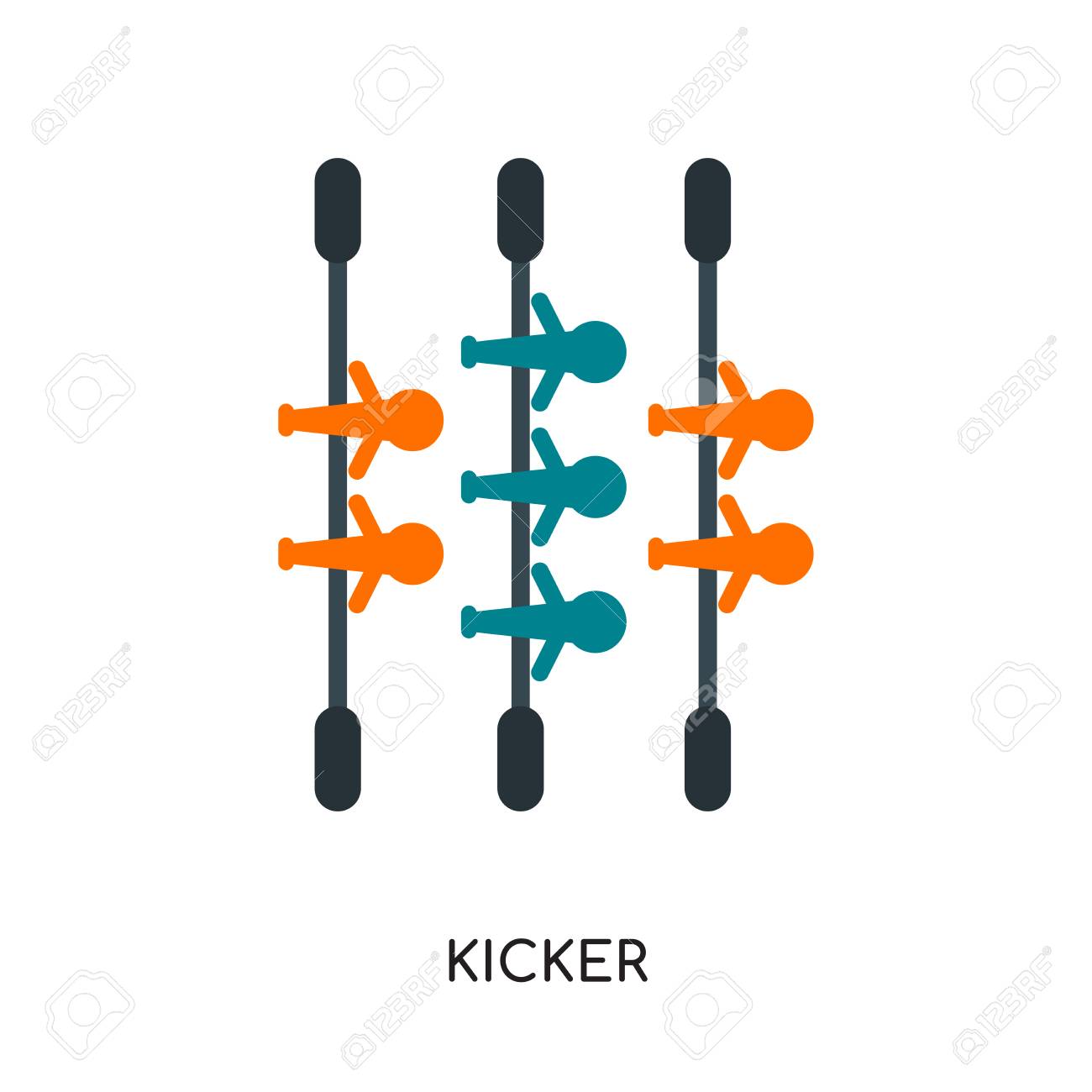 Kicker Logo Isolated On White Background For Your Web And Mobile
