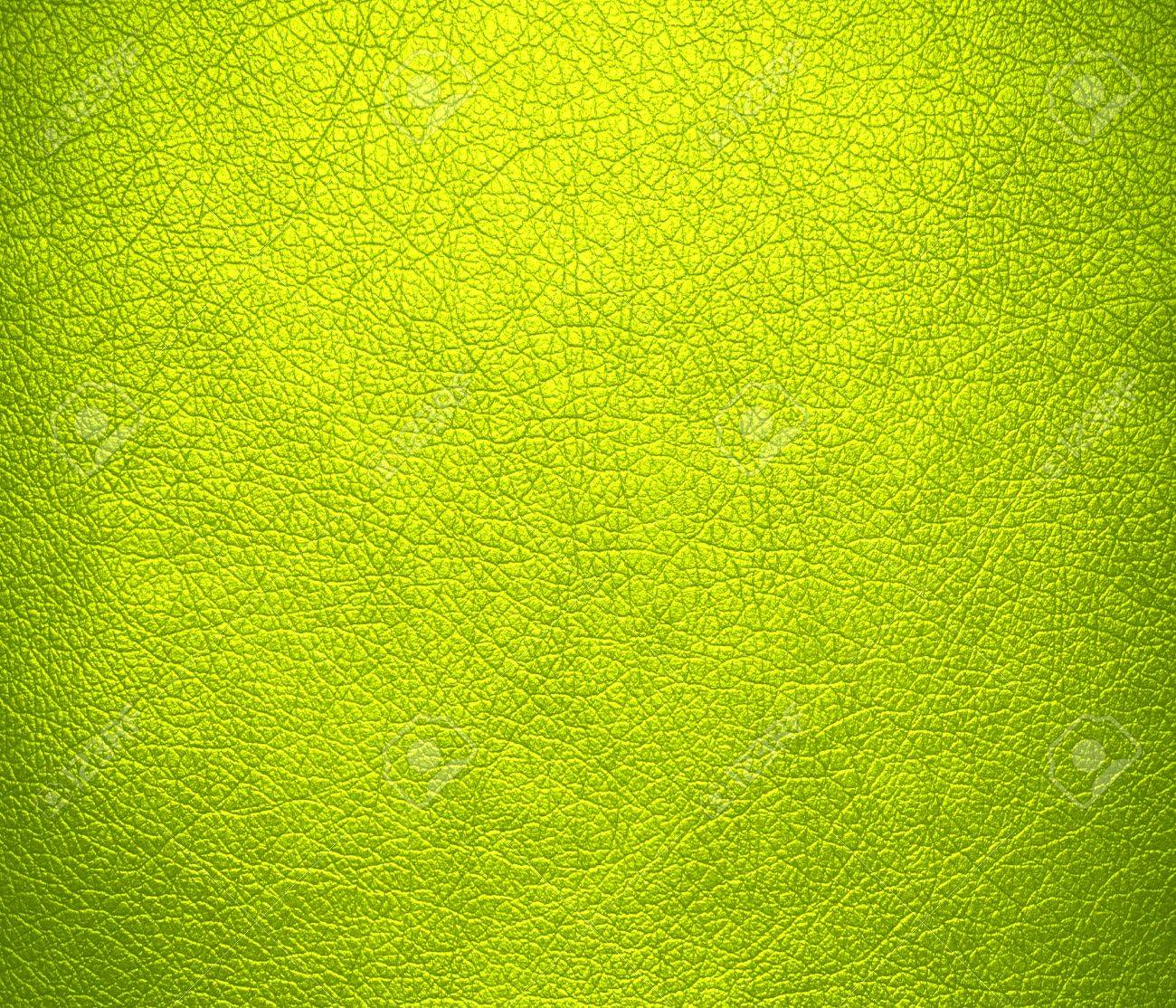 Chartreuse Traditional Leather Texture Background Stock Photo