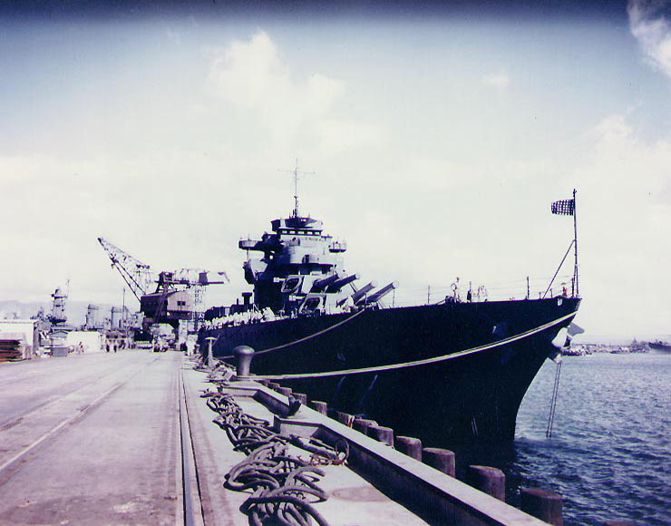 Uss West Virginia Foreground And North Carolina Background At
