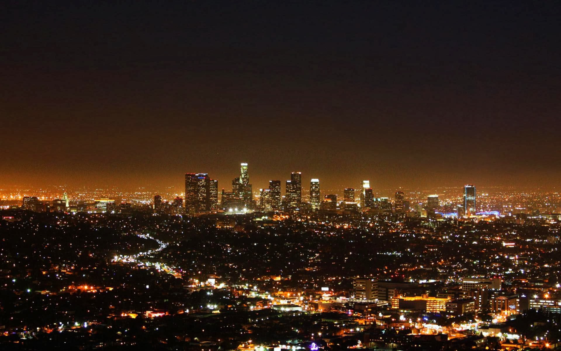 Los Angeles City Nights Full HD Desktop Wallpaper 1080p