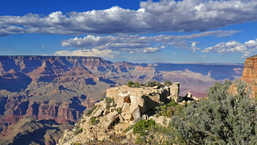  Grand Canyon with clouds above 4K UHD Zoom In 3840x2160   4K stock