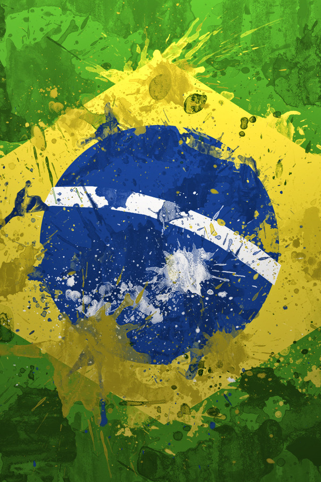 Brazil Flag iPhone Wallpaper Retina