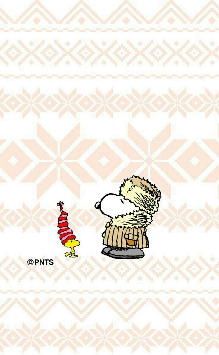 WRAPPED UP FOR THE WINTER Snoopy wallpaper Snoopy pictures Snoopy 736x1193