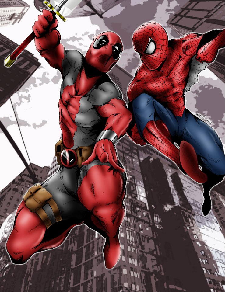 Deadpool Vs Spiderman By Phaedrus18