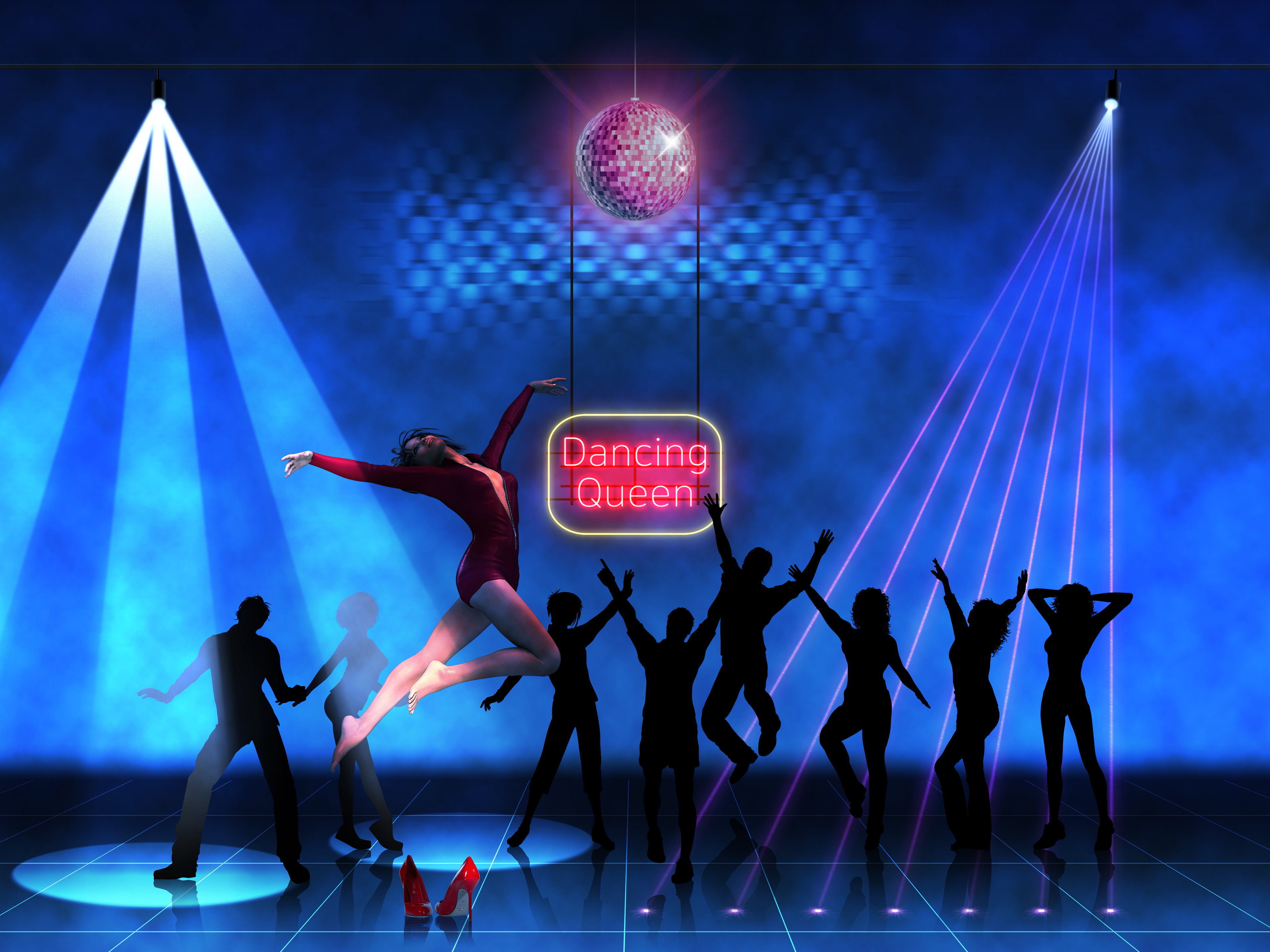 Wallpaper disco dancing queen stage light 3840x2880   Azumi