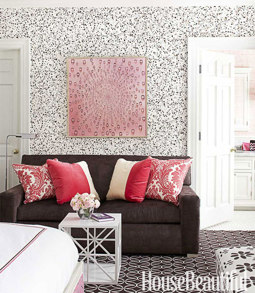 Hinson Spatter Wallpaper Contemporary Girl S Room House Beautiful