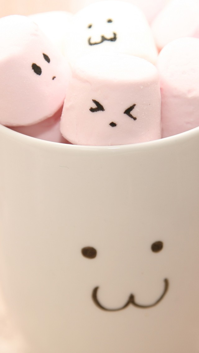 Free download Cute Marshmallow In Cups iPhone 5s Wallpaper ...