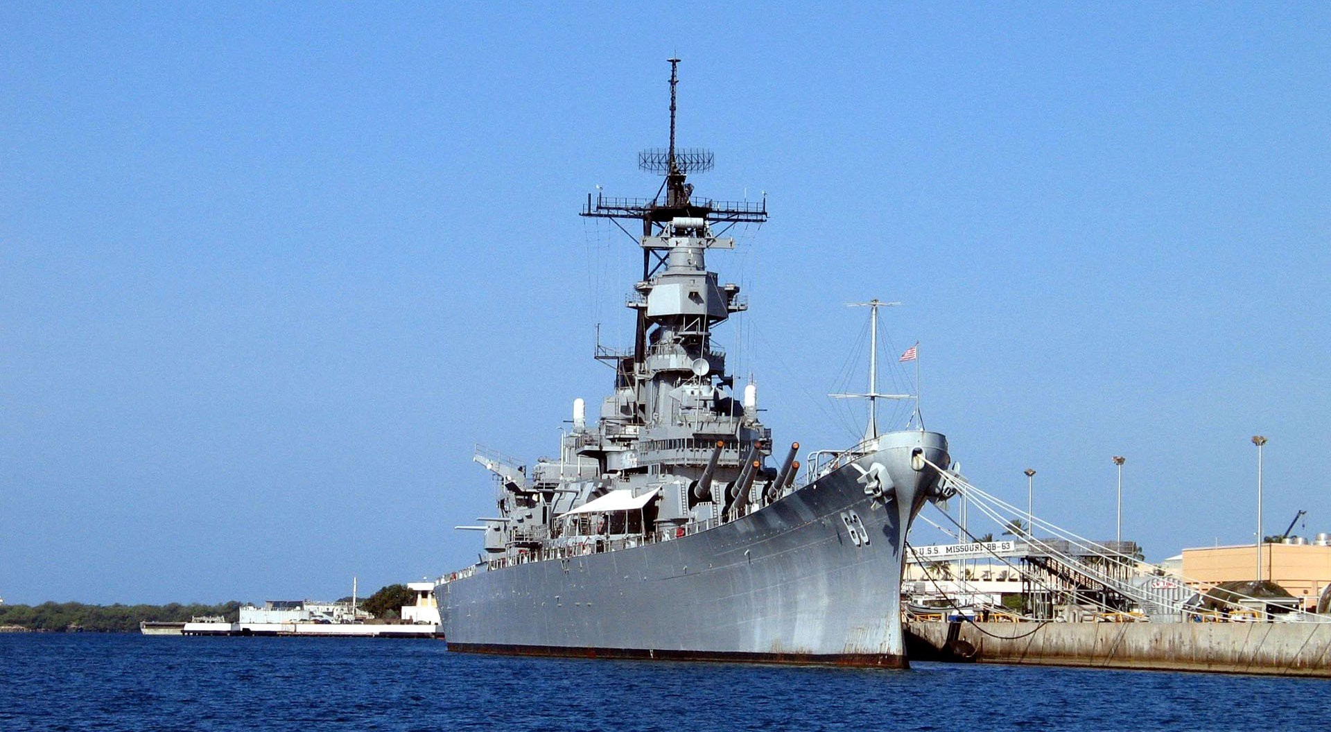 Warship Battleships Uss Missouri Wallpaper HD