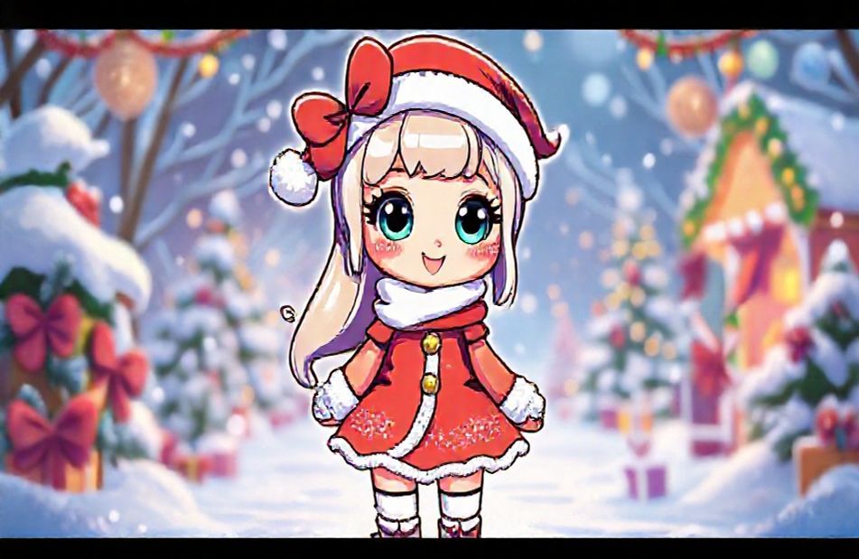 Gacha Christmas Girl Wallpaper