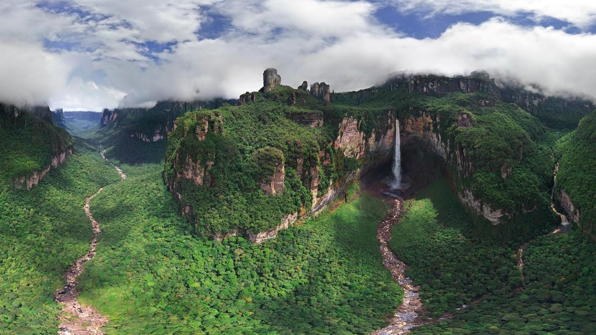 Clouds Landscapes Nature Forests Cliffs Venezuela