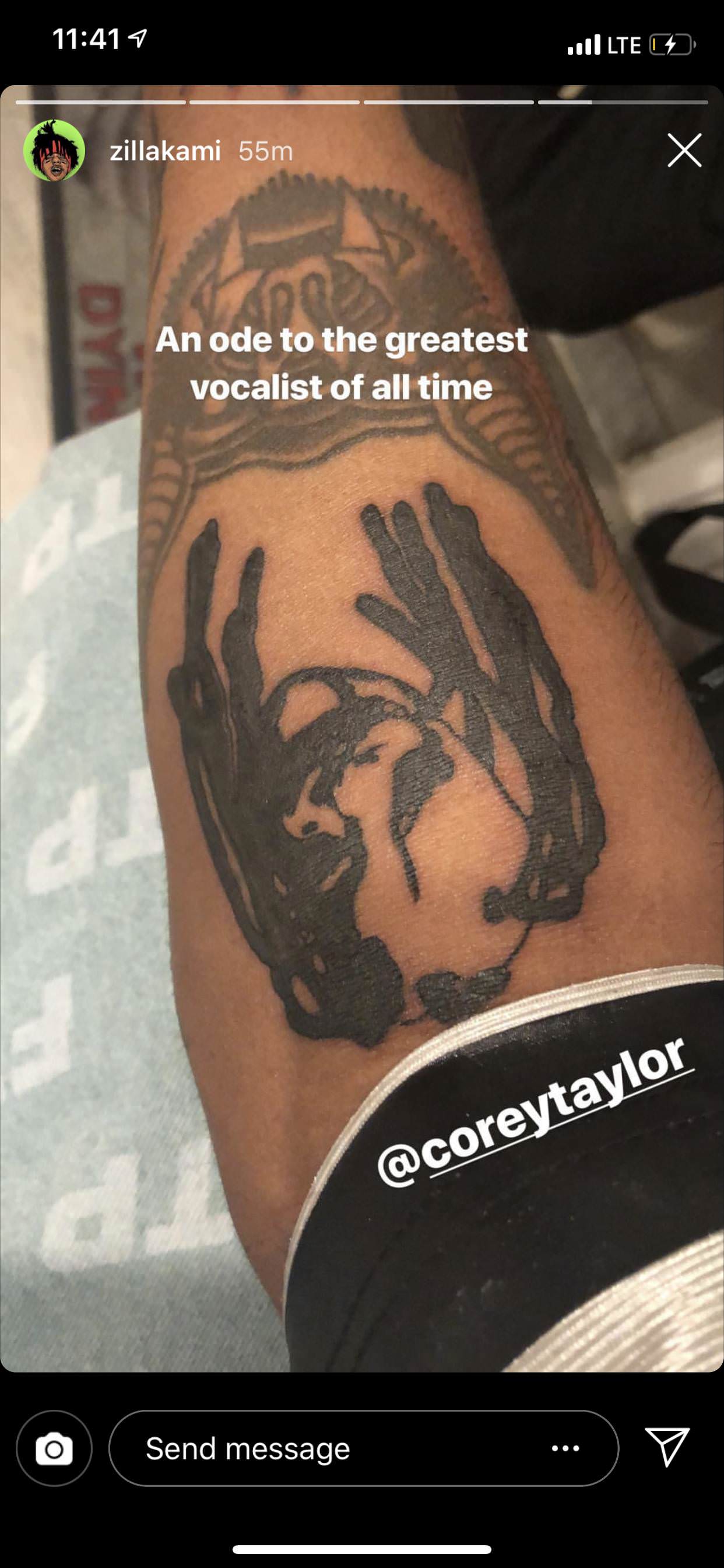 Zillakami S New Corey Taylor Tattoo