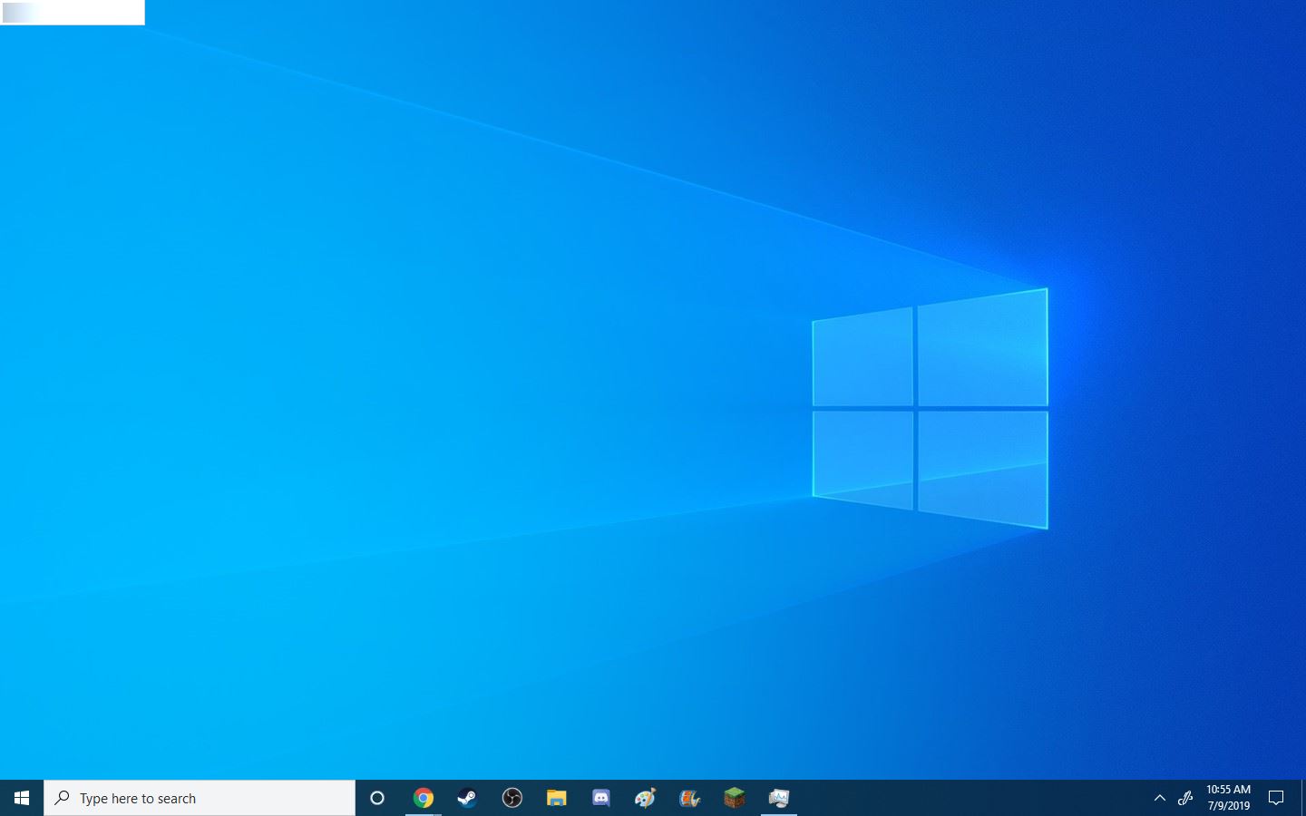 Gray Rectangle On Desktop With Wallpaper Nothing Else Microsoft