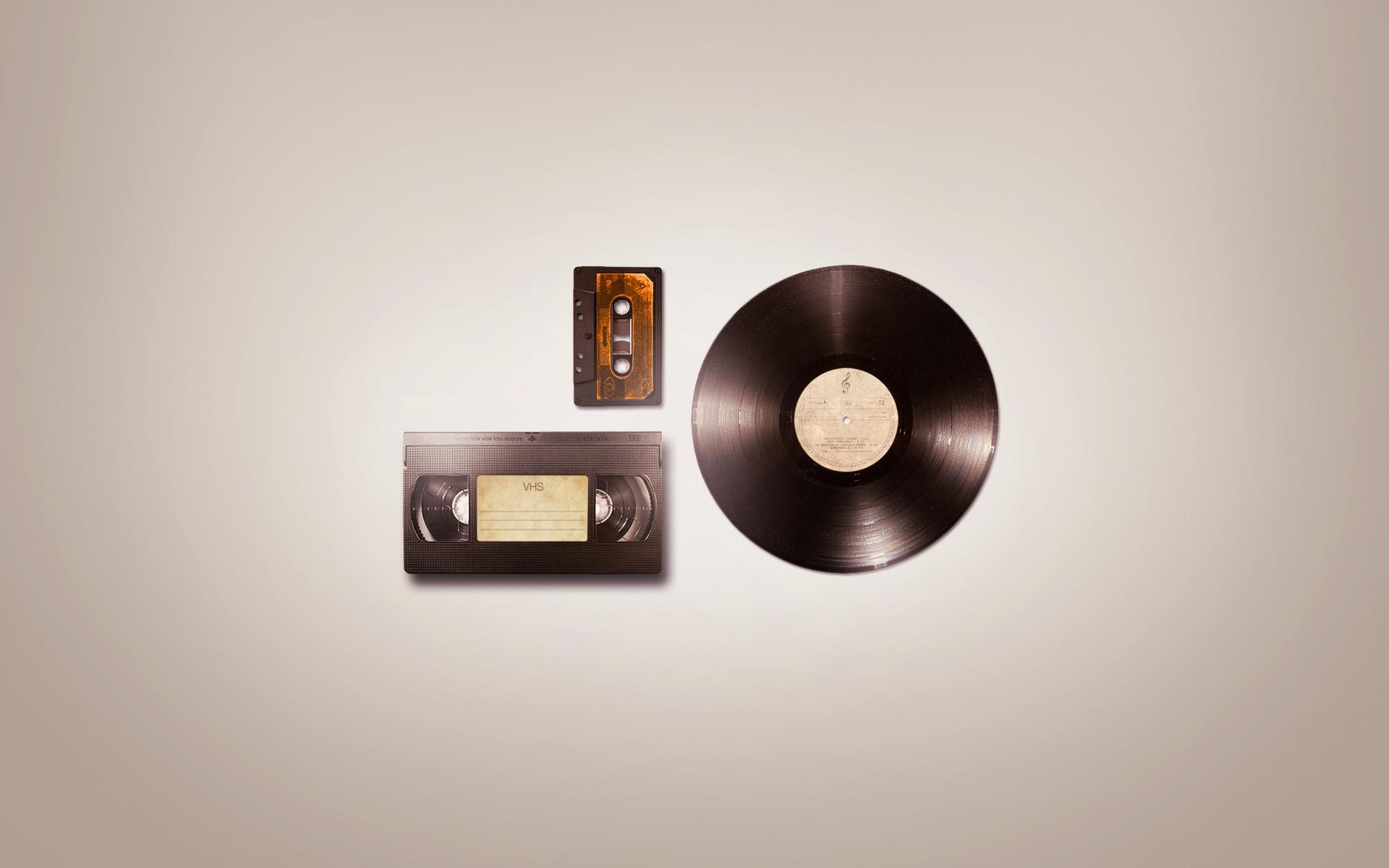 Minimalism Audio Vhs Record Video Cassettes Wallpaper