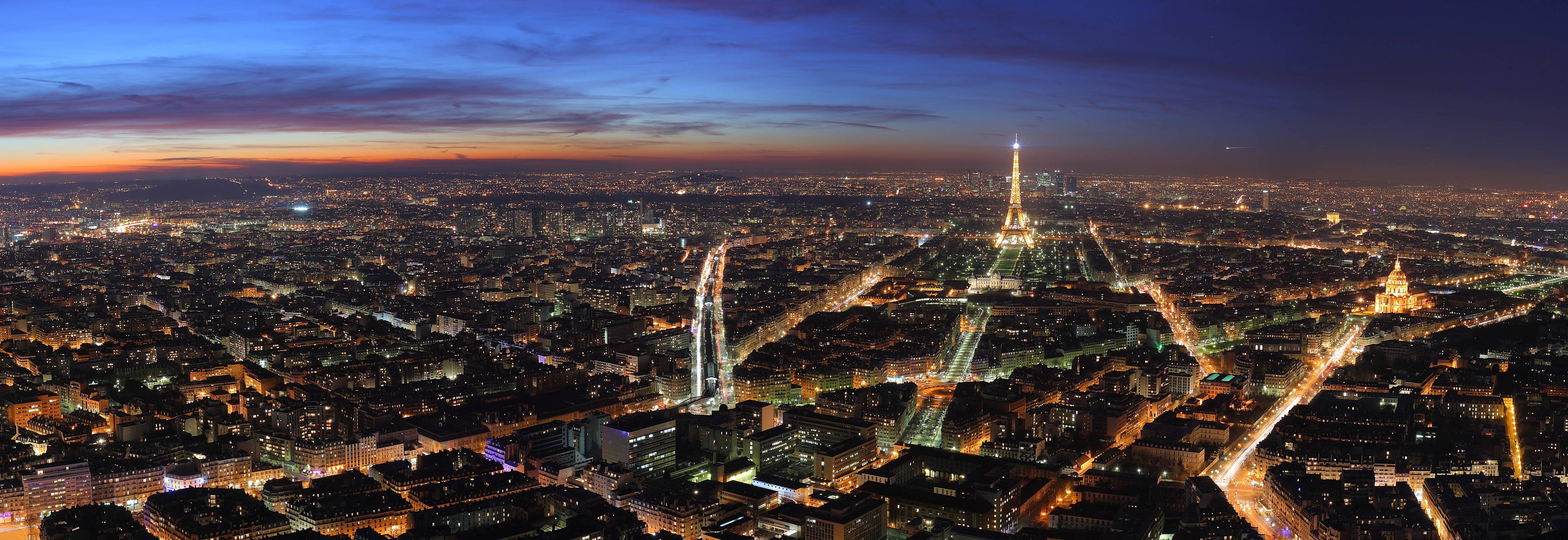 Paris Panorama Panoramic Photo Wallpaper Hq