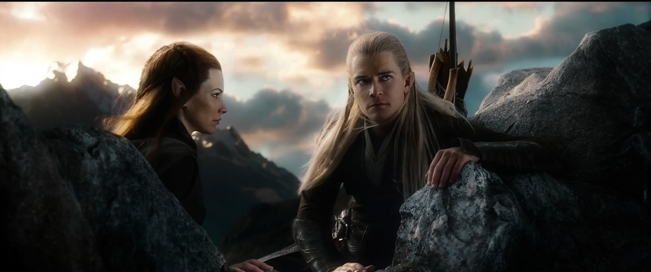 Kili And Tauriel Hobbit Legolas Chatting