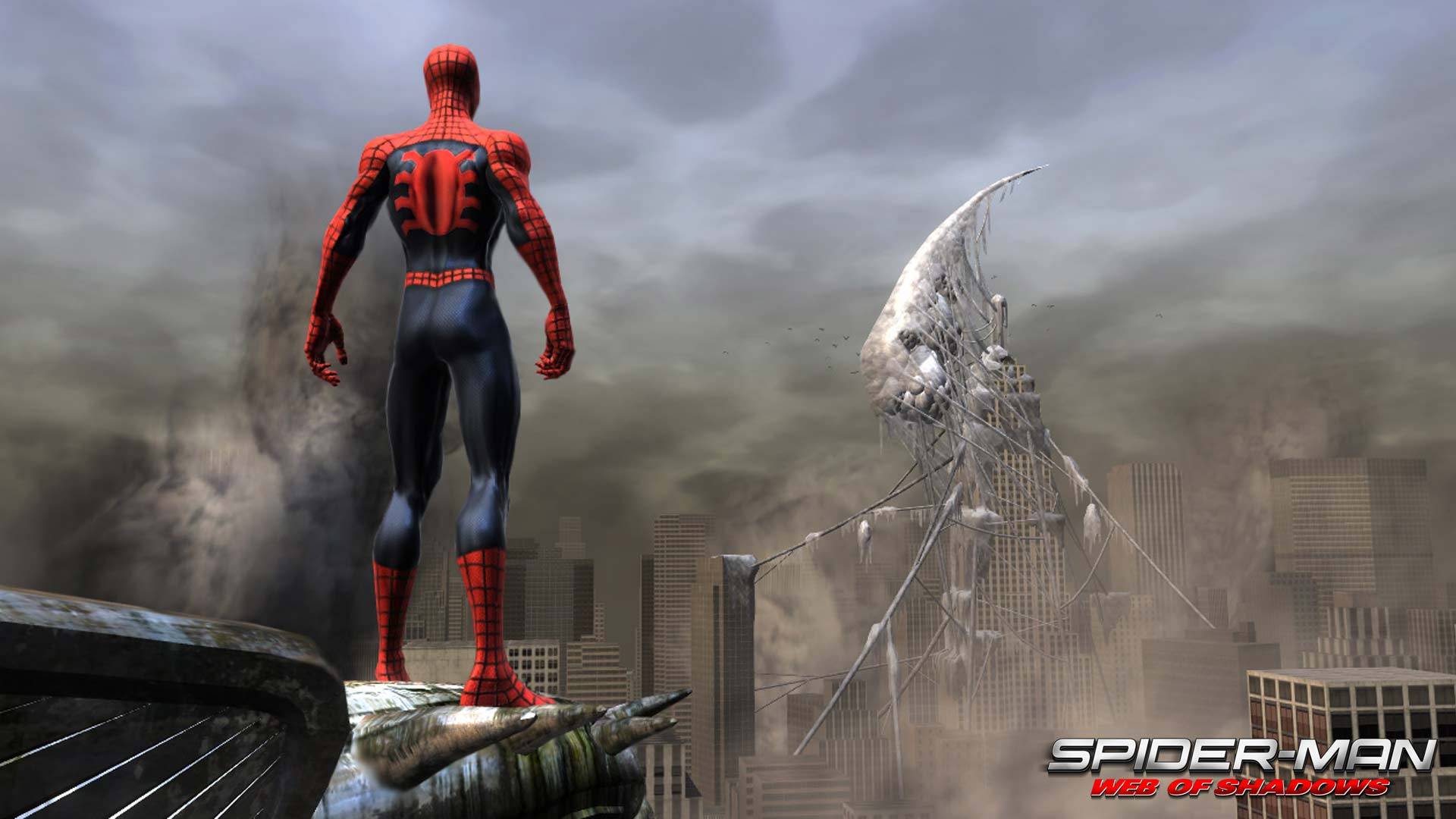 new pic of spidy in webshadow Spectacular Spiderman