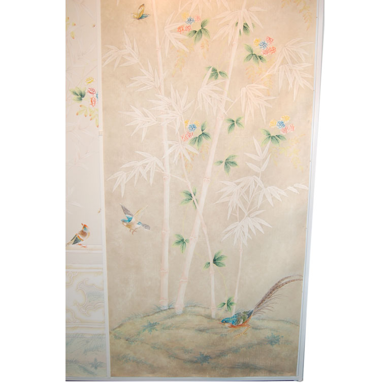 Chinoiserie Chic Framed Wallpaper Panels