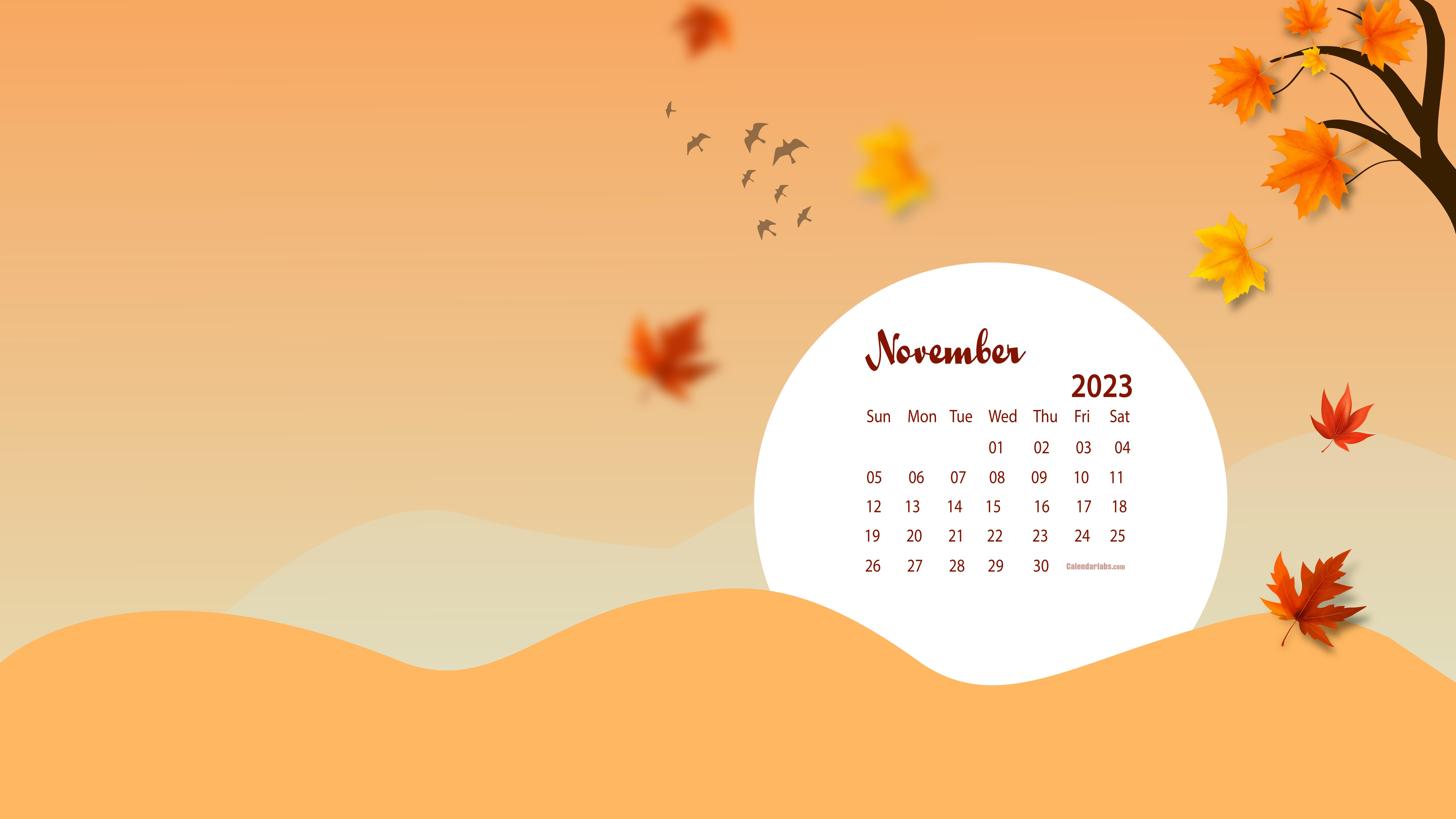 November Desktop Wallpaper Calendar Calendarlabs
