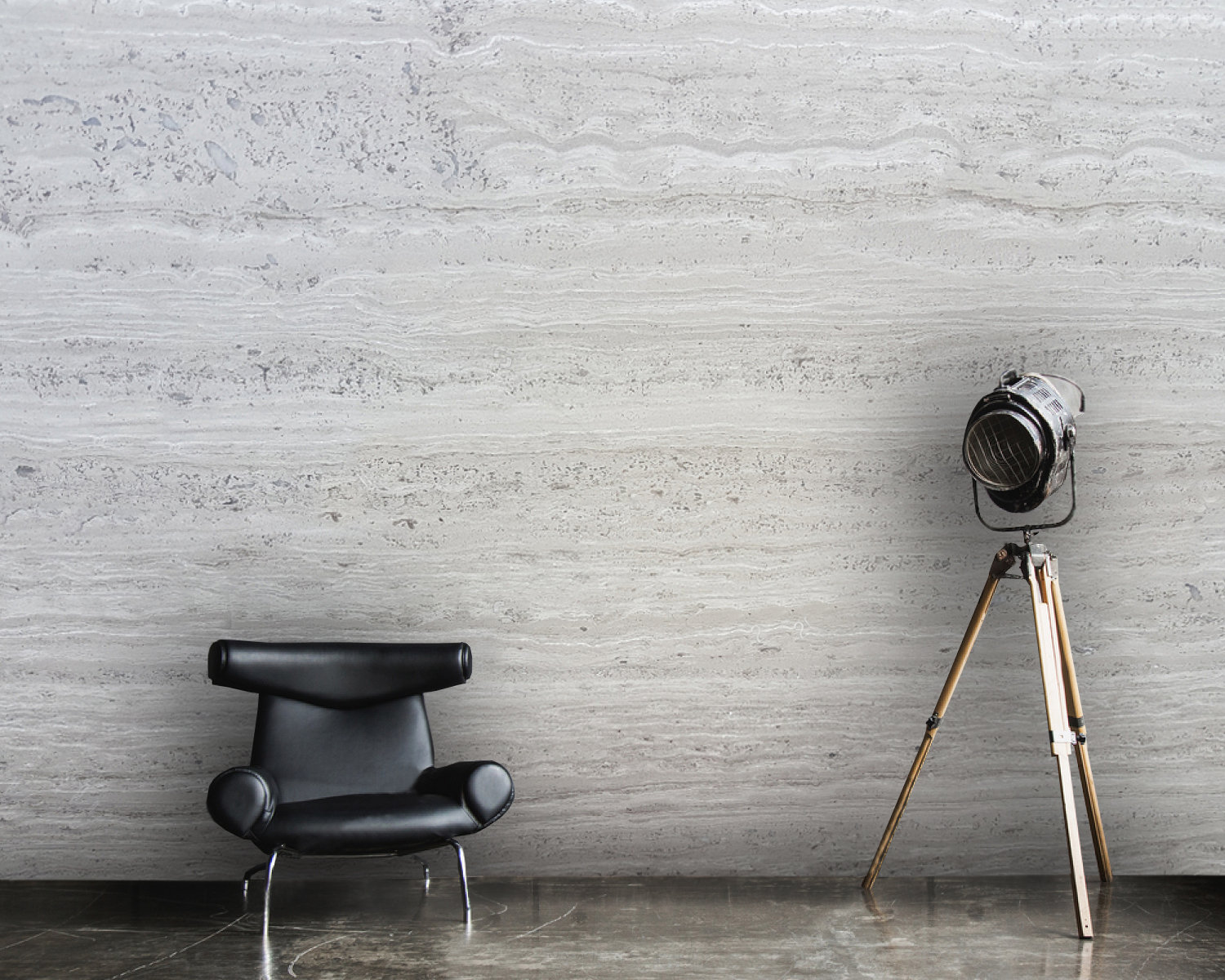 Wallpaper Vinyl Concrete In Gray Loft Decor Beton Self